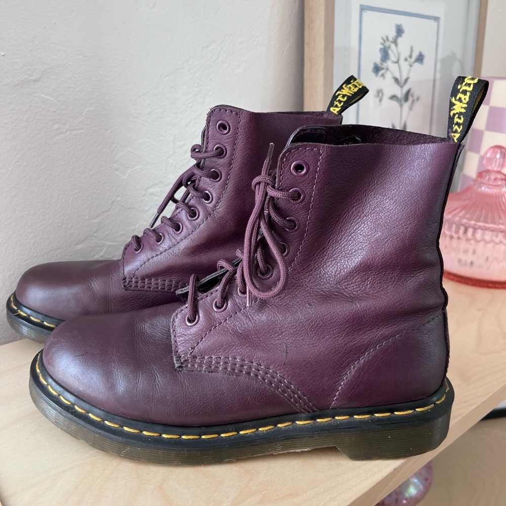Plum purple pascal leather 1460 doc martens